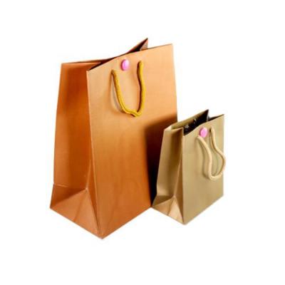 China Factory Supply Biodegradable Discount Price Luxury Mini Kraft Paper Bag Cord With Ribbon for sale