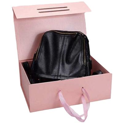 China Recyclable Luxury Magnet Folding Boxes With Ribbons Luxury Gift Boxes For Gift Packaging Boxes For Clothes for sale