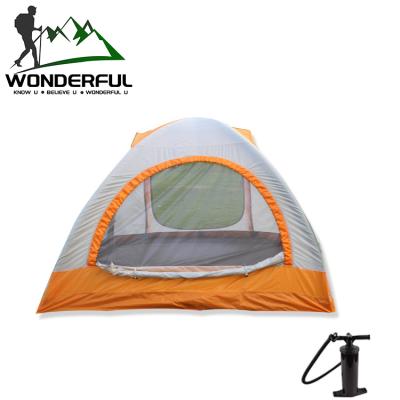 China Single layer outdoor travel increasing 3 4 person multifunctional automatic waterproof camping inflatable noise tent for sale