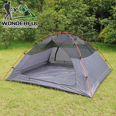 China Breathable Aluminum Pole 3 Person 4 Person Travel Breathable Outdoor Rise Camping Tent Polyester Double Layers for sale