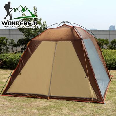 China 230x230x160cm Mosquito Repellent 5-8 Person Fiberglass Pole 2 Bedroom Mosquito Repellent Outdoor Beach Camping Tent for sale