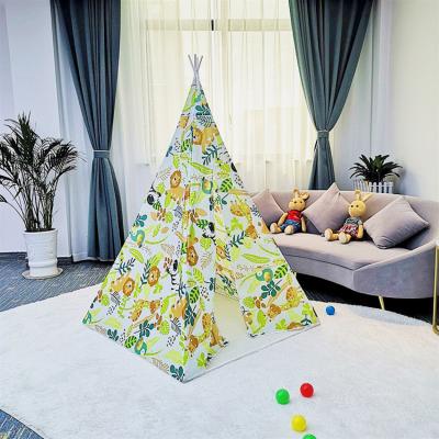 China Fold Up Outdoor Portable Triangle Kids Indoor Nylon Baby Toy Tepee House Folding Indian Children Play Tent for sale