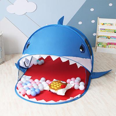 China Straight Tether Type Automatic Indoor Outdoor Kids Play Toy House Shark Folding Animal Tent High Quality Cartoon Pop Up Kids for sale