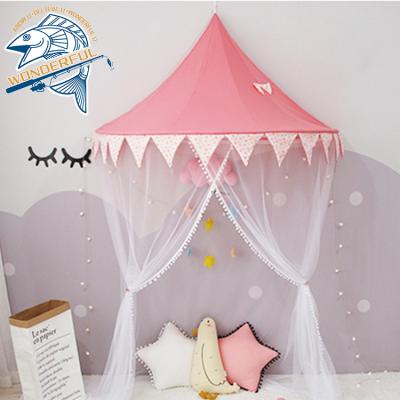 China Straight Tying Type PVC Removable Pole Indoor Princess Playhouse Kids Tents With Mosquito Net for sale