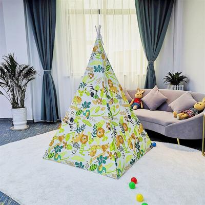 China Fold Up Indoor Triangle Kids Outdoor Portable Nylon Baby Toy Tepee House Folding Indian Kids Play Tent for sale