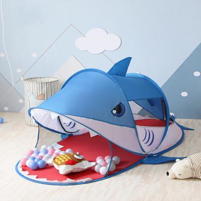 China Straight Tying Type Indoor Outdoor Automatic Children Kids Folding Play Toy House Cartoon Pop Up Shark Animal Tent for sale