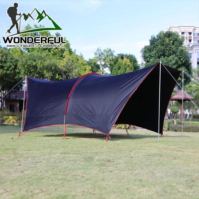 China 210D Oxford Silver Coated Anti-UV Sun Waterproof Outdoor Waterproof UV Protection Shade Tent Shelter Camping Tent for sale