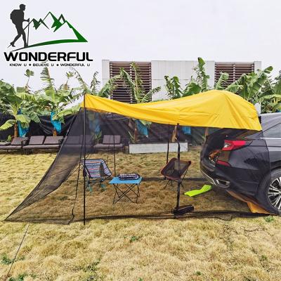 China Modern Portable Anti-UV SUV Outdoor Waterproof Car Extension Sunshade Travel Shelter Camping Style Rear Tent With Mesh for sale