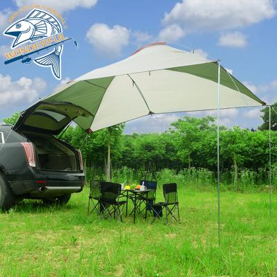 China Camouflage/Field Game Car Trunk Tent Travel Picnic SUV Car Sunshade Outdoor Single Layer Portable Rising Camping Tent for sale