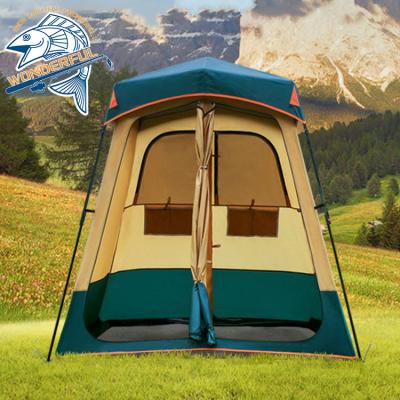 China Extended Type Fishing Two Rooms 2 Person 150D Oxford Outdoor Event Raising Pop Up Change Clothes Shower Camping Tent for sale