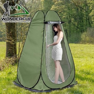 China Movable Home Instant Dressing Privacy Portable Outdoor Waterproof Shower Toilet Polyester Automatic Pop Up Changing Tent for sale