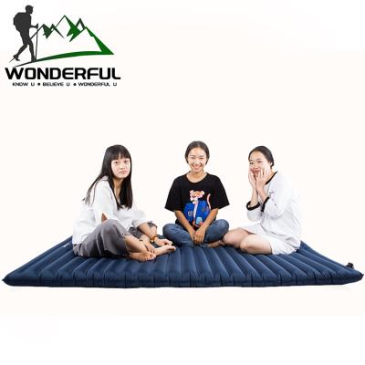 China Outdoor Activities Customize PVC Outdoor Camping Foldable Inflatable Air Bed Traveling Double Mattress for sale