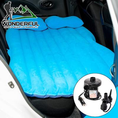 China Outdoor Activities Factory Price SUV Portable Outdoor Camping Air Bed Car Blue Flocking Inflatable Mattress for sale