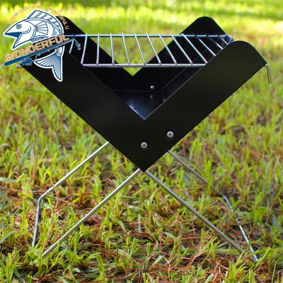 China Wholesale Charcoal Outdoor Camping Picnic X Shape Stainless Steel Foldable BBQ Grill Easy To Clean And Carry for sale