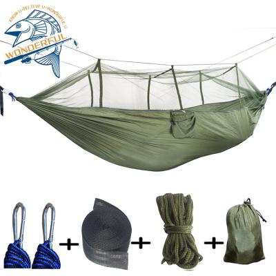 China Outdoor Activities Hiking Outdoor Double Person Travel Indoor Portable Camping Hammock With Mosquito Net for sale