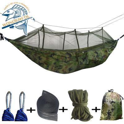 China Outdoor Activities Double Person Hiking Travel Indoor Outdoor Portable Camping Hammock With Mosquito Net for sale