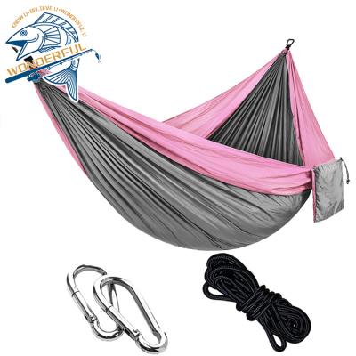 China Outdoor activities choose one person indoor outdoor nylon lightweight double travel camping hammock for sale