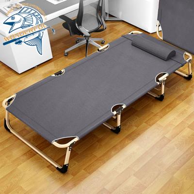 China Outdoor Activities Metal Multifunctional Adjustable Frame Single Sleep Bed Folding Chaise Lounge Chairs for sale