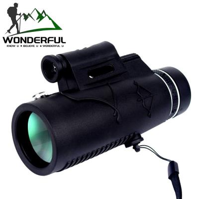 China Factory wholesale 50X60 outdoor activities with lamp illumination and laser mobile phone camera long range monocular for sale