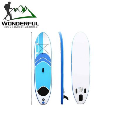 China Outdoor Activities Wholesale 3m Inflatable Fiber Surfboard Cheap Carbon PVC Blue Rescue Paddle Board for sale