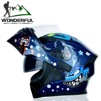 China Top 4 Full Size Cycling Men's Full Cover Double-lens Protective 38cm Cover Electric Motorcycle Helmet for sale