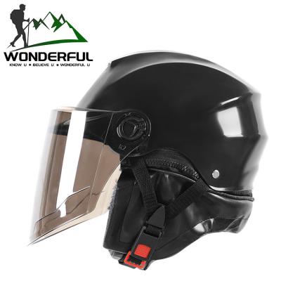 China Main Protector Recycling pp Processing Custom Detachable Bib Fur Collar To Keep Electric Car Motorcycle Helmet Warm Helmet for sale