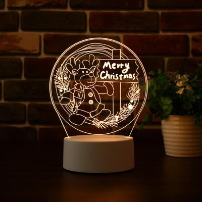 China 3D Decoration Night Lights for Kids Touch Switch Lamp for Kids Gift USB 3D Night Light Christmas Gift for sale