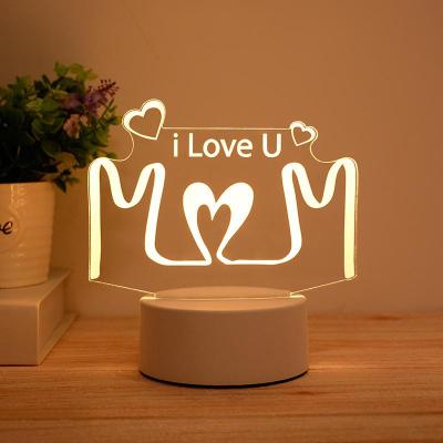 China USB Switch Night Light Mother's Day Gift For Mom 3D Night Light USB LED Creative Warm Light For Dad for sale