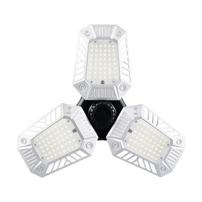 China Super Bright 60W 80W 100W Warehouse Led Ceiling Garage Lamp Deformable Led Folding Garage Light for sale