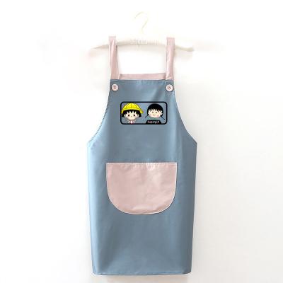 China Fully Machine Washable Cheap Cartoon Printed Aprons With Front Pocket Adjustable Head Strap Large Apron Used To Have Hotpot for sale