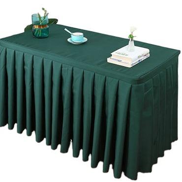 China Aobowei Twill Weave Dustproof Table Cloth With Skirt For Meeting Room Fully Machine Washable Table Cover For Wedding Hotel Meeting for sale