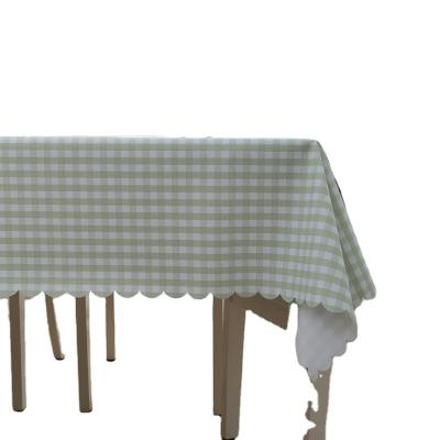 China Aobowei Table Cover Rectangle PVC Waterproof Table Cloth Stain Resistant Oil Spill Proof Table Cloth Wipeable Tablecloth for sale