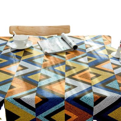 China Rectangle Waterproof Cotton Aobowei Table Cloth Dust Proof Dining Table Cloth Cover For Coffee Table Picnic Waterproof Mat for sale