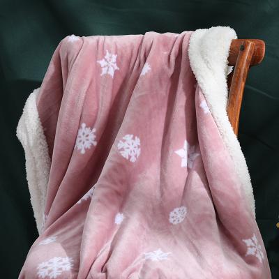 China Anti-Static Leisure Flannel Throw Blanket for Sofa Couch Warm Fleece Blanket Reversible Office or Camping Knee Pad Blanket for sale