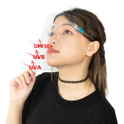 China High Quality Adjustable Face Shield PC+PVC Face Shield Anti UV Safety Glasses Frame for sale