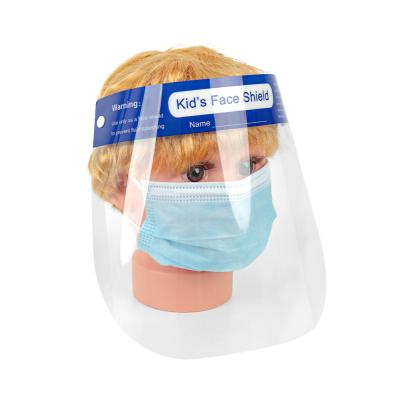 China High Quality PET Splash Protector Face Shield Masks Clear For Kids Child Face Shield Mask for sale