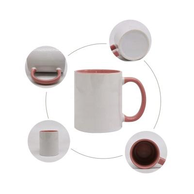 China Viable supplier of sublimation mug 11oz ceramic inner color coffee mug blank sublimation mug for sale