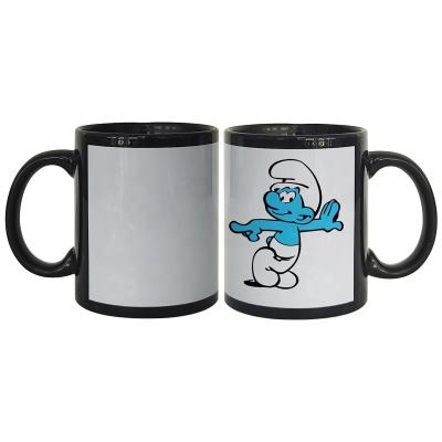 China Viable Customized Mugs 11oz Ceramic Black Sublimation Mug Patch Sublimation Heat Transfer Blank Mug for sale