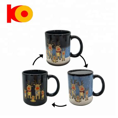 China Factory direct viable ceramic sublimation color changing mug magic coffee mug for sale