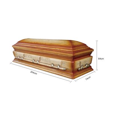 China European Style Cheap Funeral Supply Adult Solid Wood Ash Coffin for sale