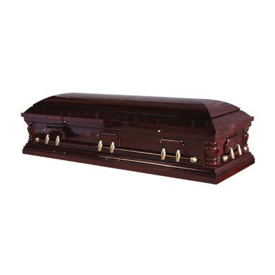 China American Hot Selling Swing Bar Style Fiberboard Material Fiberboard Funeral Casket Adults Casket With Wooden Bar Handles for sale