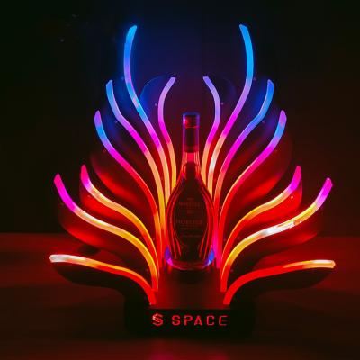 China Advanced Hot Selling Custom Acrylic Led Champagne Nightclub VIP Bottle Presenter For Night Club for sale