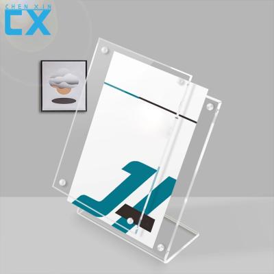 China Factory Customized Latest Durable 2021 Magnetic Acrylic Tilt Sign Frame for sale