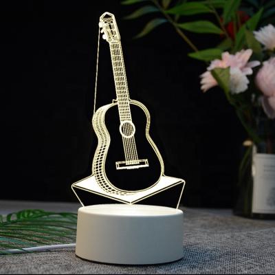 China Modern bedroom night lights nano leaves led light modern customization professional acrylic led 3d night light lamp for sale