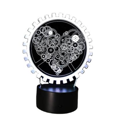 China Modern Aquarius 3D LED Switch Night Light Twelve Constellation Acrylic Remote Control Night Light for sale