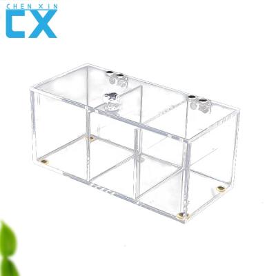 China Durable Hot Selling Transparent Acrylic Plastic Rectangular Box With Cover for sale