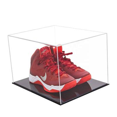 China Modern customized hot sale high quality transparent clear plastic shoes box clear acrylic shoe boxes shoe store display for sale