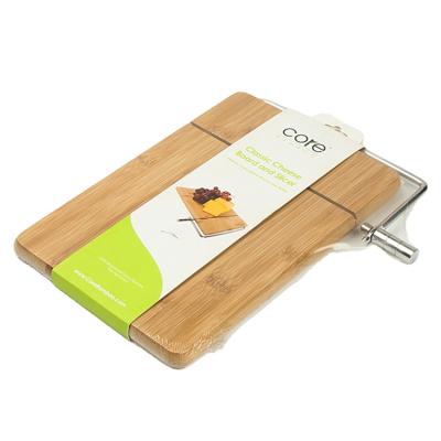 China Sustainable Bamboo Cutting Board 18 Fiber Cheese Set-4 2 Inch Commercial Chop Board With Weight Knife for sale