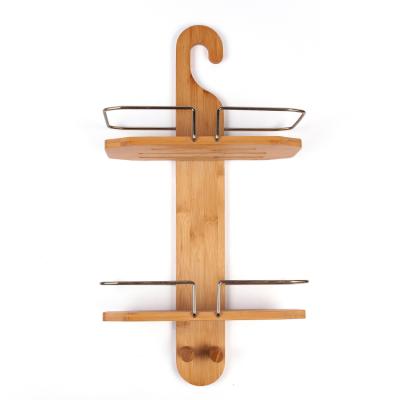 China Fashion Wholesale High Quality Wooden Wall Hanging Mount Bamboo Towel Rack for sale