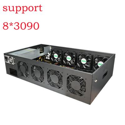 China Wholesale Quiet graphics card chassis support rtx5700 rtx3080 rtx3090 remote case gaming full set 8gpu 70mm pcie slot case for sale